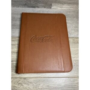 Coca-Cola Portfolio Organizer Unisex OS Tan Good Faux Leather Zip Tech Case